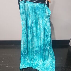 Michael Kors Vibrant Aqua Maxi Skirt